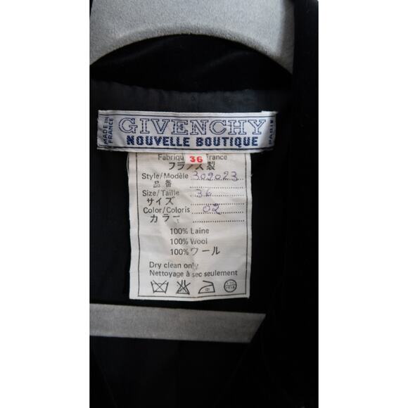 GIVENCHY NOUVELLE BOUTIQUE Vintage '80s Wool Double Breast Pinstripe Overcoat 36 - Picture 13 of 13